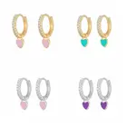 MC 925 пробы Серебряные серьги для женщин Huggies капель масла маленькие серьги в виде колец, для Свадебная вечеринка в Корейском стиле пирсинг серьги