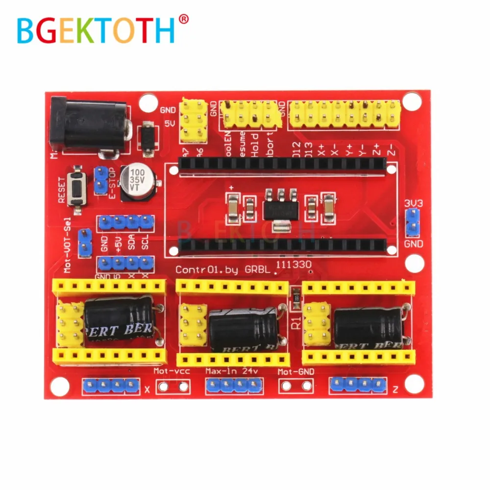 

1PCS V4 Engraver 3D Printer CNC Shield Expansion Board A4988 Driver For Arduno Brand New
