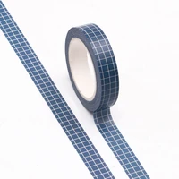 1pc 10mm10m blue gird washi tape wide sticky adhesive tape scrapbooking album diy decorative paper tape