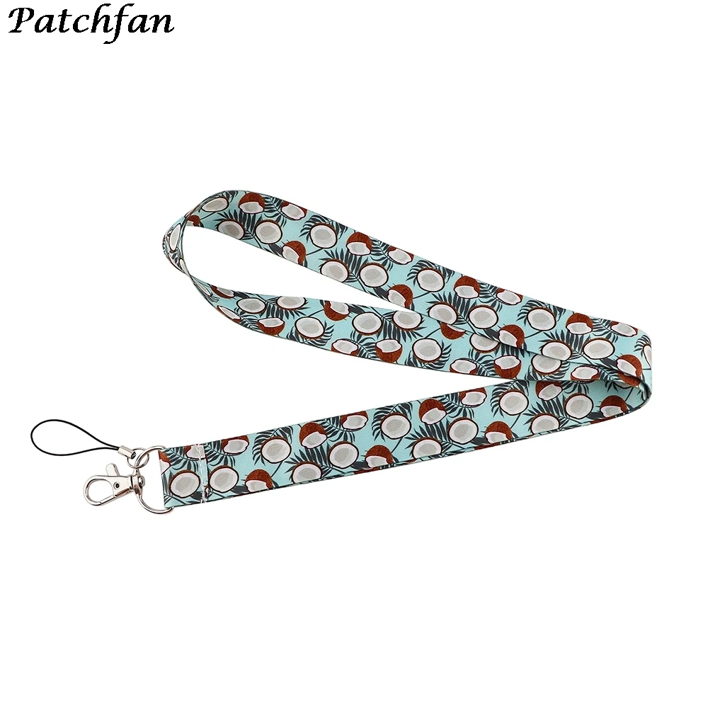 

Брелок для ключей AD563 с мультяшным кокосом, Модный ремешок для телефона, ремешки для шеи, держатель для ID карт, детский подарок