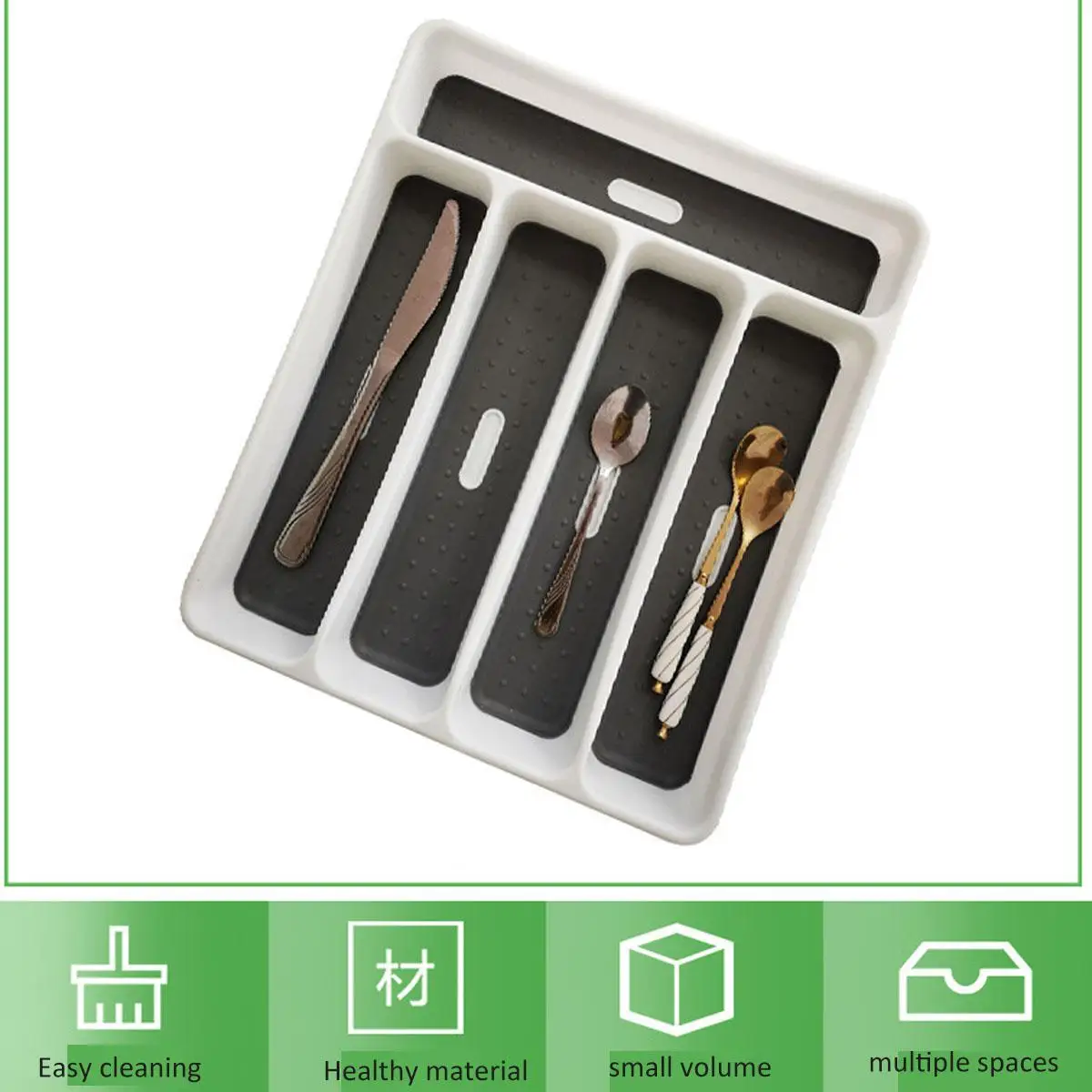 Лоток для столовых приборов пластиковый кухонный ящик органайзер ложка вилка