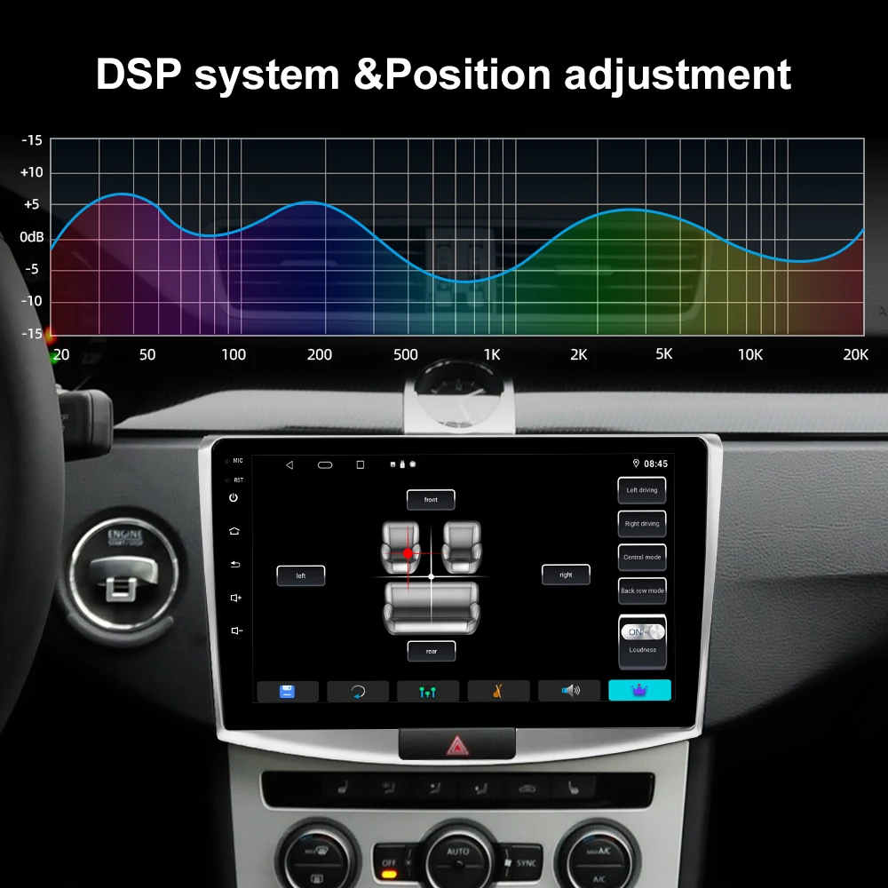 Автомагнитола ISUDAR 2DIN на Android 10 для VW/Volkswagen/Passat B7 CC B6 GPS-навигация мультимедиа