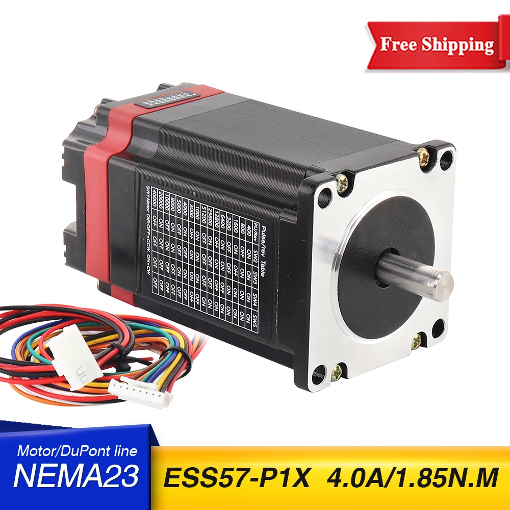 Сервопривод Nema23 шаговый двигатель 4.0A 1.85N.m 76mm ESS57-P1X со встроенным сервоприводом