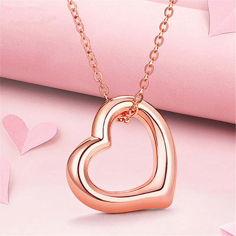 Модное ожерелье с подвеской в форме сердца для девушек ювелирные изделия