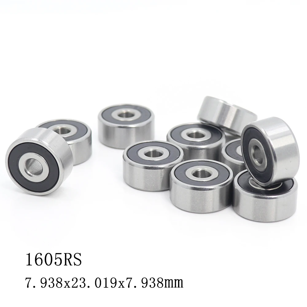 

1605 2RS ABEC-1 (10 шт.) 5/16 "x29/32" x5/16 "дюйм, миниатюрный шарикоподшипник 7,938 мм x 23,019 мм x 7,938 мм 1605 RS