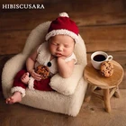 Новинка 2020 года; Одежда для фотосъемки с рождественской тематикой для малышей; Флисовый жилет и штаны; Комплект из 3 предметов; Рождественские костюмы для новорожденных; Костюмы Санта-Клауса
