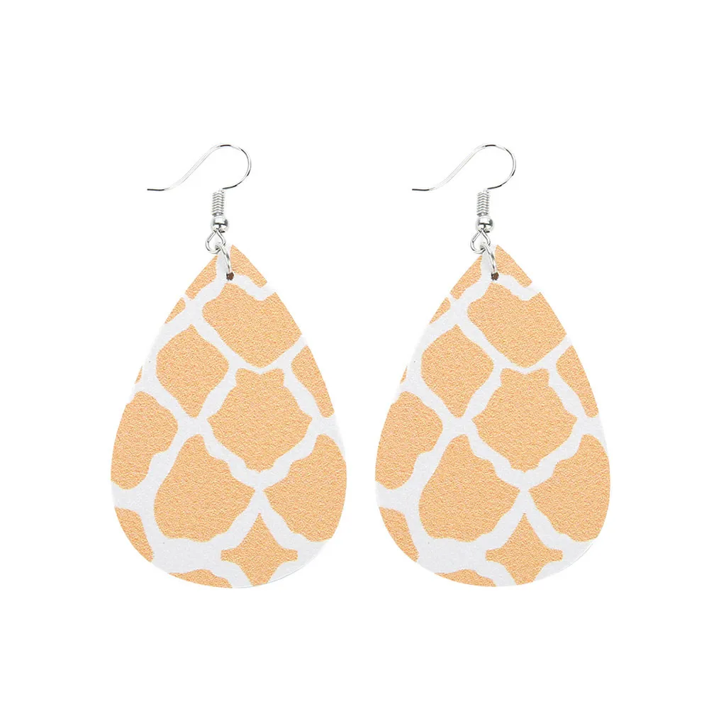 Женские каплевидные леопардовые разноцветные Круглые серьги в форме змеи