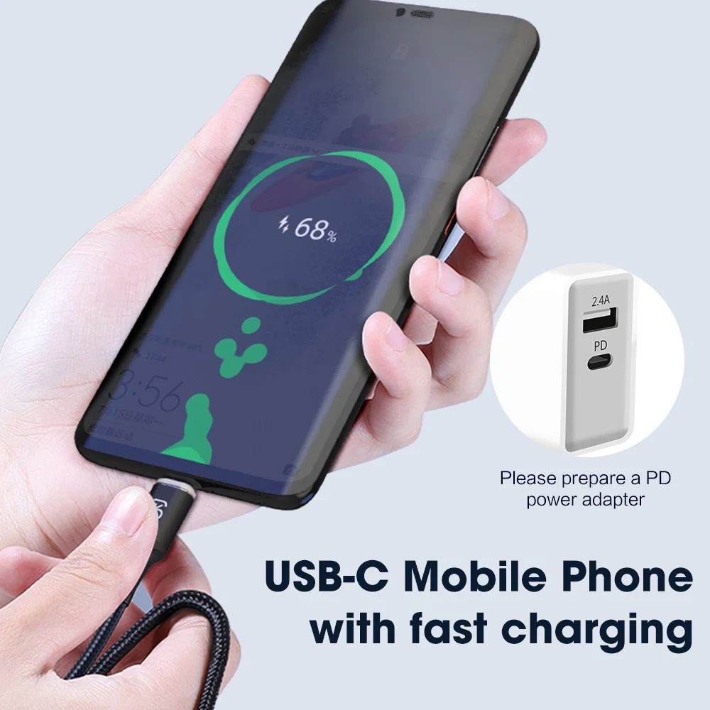 SIKAI Магнитный PD кабель usb type C для Macbook Pro huawei Xiaomi 5A 20V 100W 1 8 M быстрое зарядное