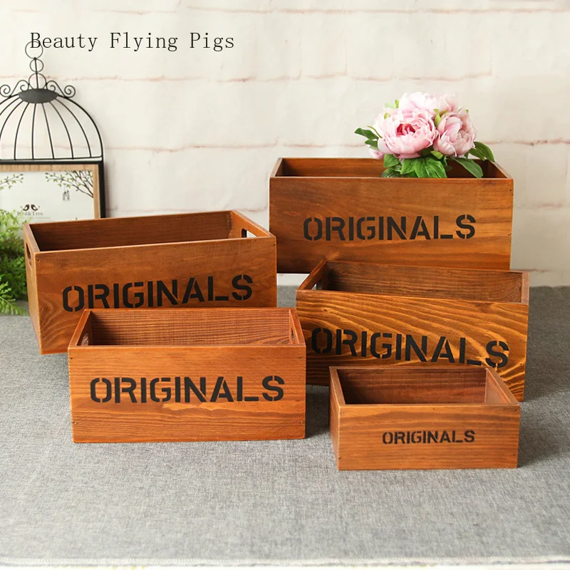 Дропшиппинг классический ящик из твердой древесины многоразмерный Настольный