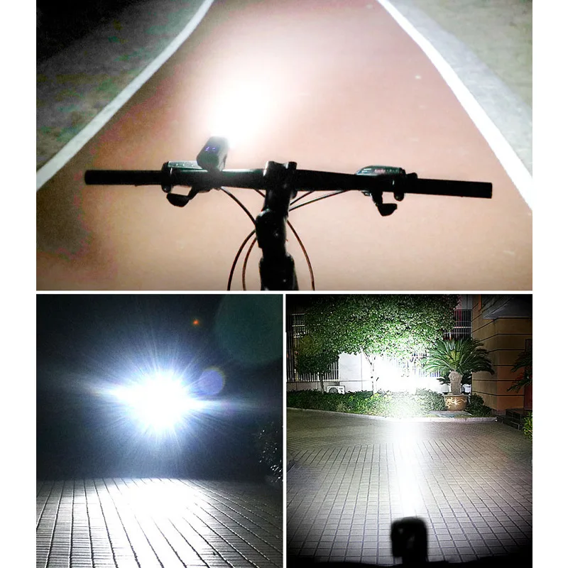 

Bicycle Lamp Headlight Rechargeable Bright Flashlight Cycling Equipment Bicycle Light Night Idingaccessories Light Mountain Bike