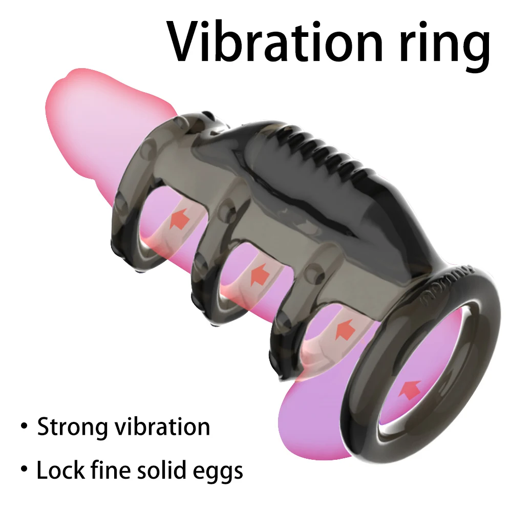 

Penis Vibrating Penis Rings For Male Delay Ejaculation Men Sex Toys Silicon Penis Sleeve Ring Cock Ring Men Chastity Cage Device