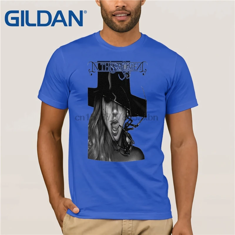 В This Mo Мужская футболка с коротким рукавом изображением глаз крови черная