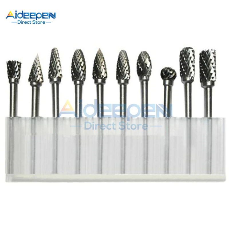 Шлифовальная головка из вольфрамовой стали 3x6 мм 10 шт./компл.