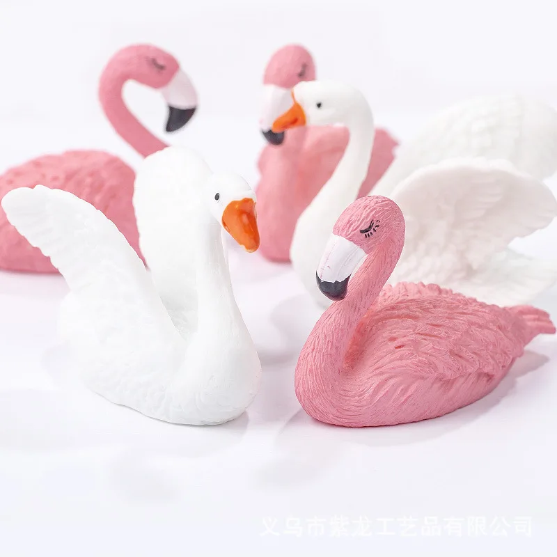 1Pc White Swan/Pink Flamingo Nail Tips Holder Practice Training Display Showing Acrylic Stand Art Salon DIY Manicure Tools |