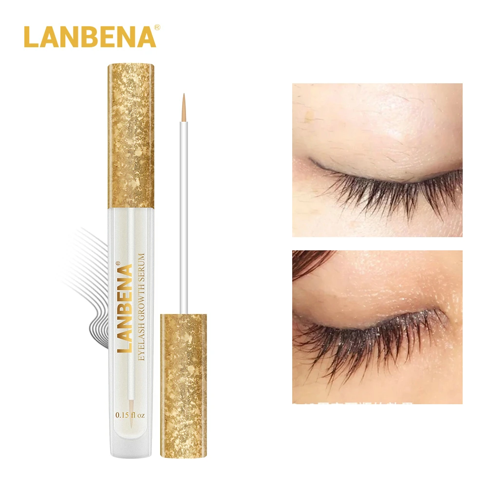 

LANBENA Eyelash Growth Serum Curl Eyelash Enhancer Longer Fuller Thicker Lashes Eye Care Charming Big Eyes Beauty For 7 Days