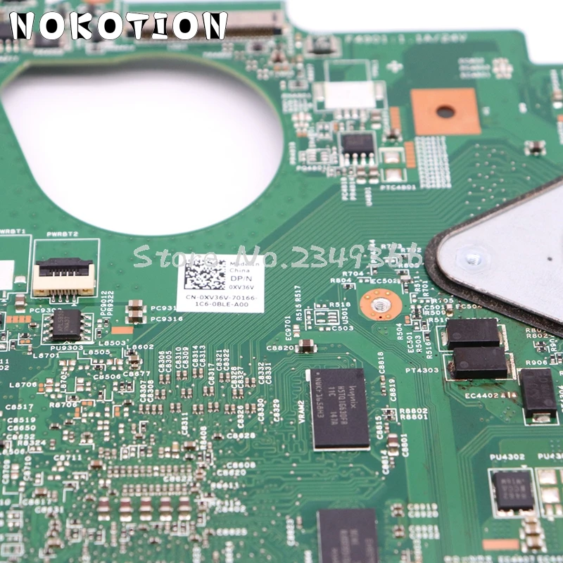 Материнская плата NOKOTION CN-0XV36V 0XV36V для Dell Vostro 3550 V3550 материнская ноутбука HM67 DDR3 HD 6630M