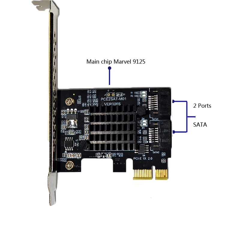 плата pci e sata 1x плата pci express на sata 30 2 порта 4
