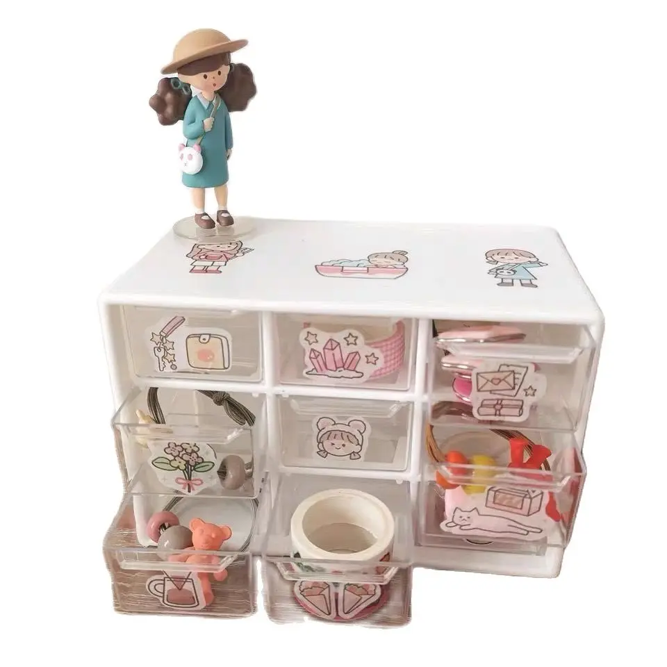 

Dust-proof Drawer Type Storage Box Transparent Dormitory Desktop Student Organize Writing Case Jewelry Storage