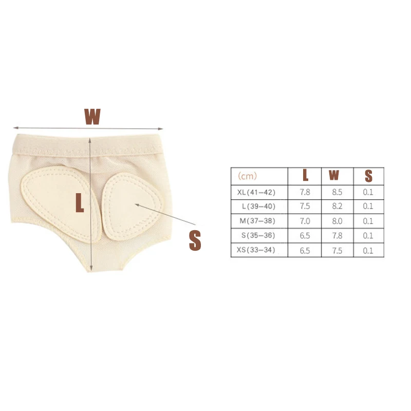 1 пара балета для танца живота джаза Undeez полулирическая обувь стринги ног