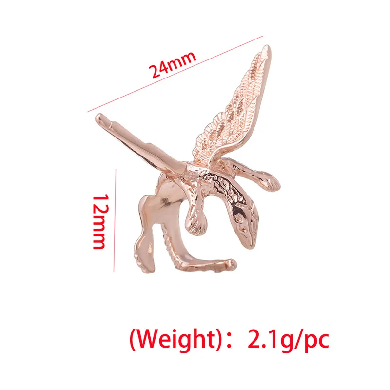 Женские винтажные серьги манжеты в виде крыльев дракона стиле панк розовое