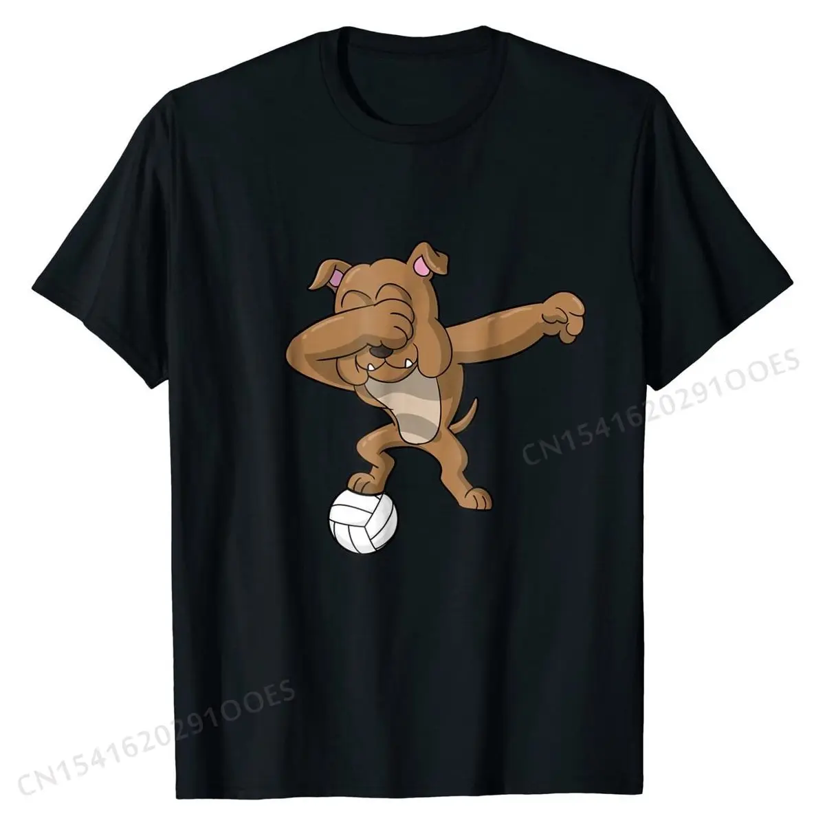 Дизайнерская мужская футболка для волейбола Dabbing Bulldog дешевые хлопковые футболки