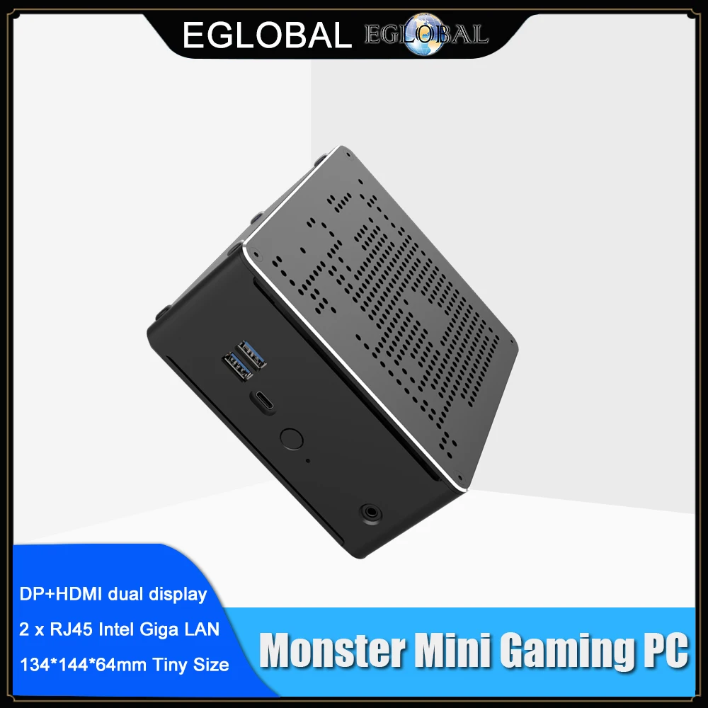 2 Lans Gaming Mini PC Intel i9 9880H i7 10750H i9 10880H 2*DDR4 64GB 2*M.2 PCIE+1*2.5''SATA Thin Computer Win10 HD DP AC WiFi