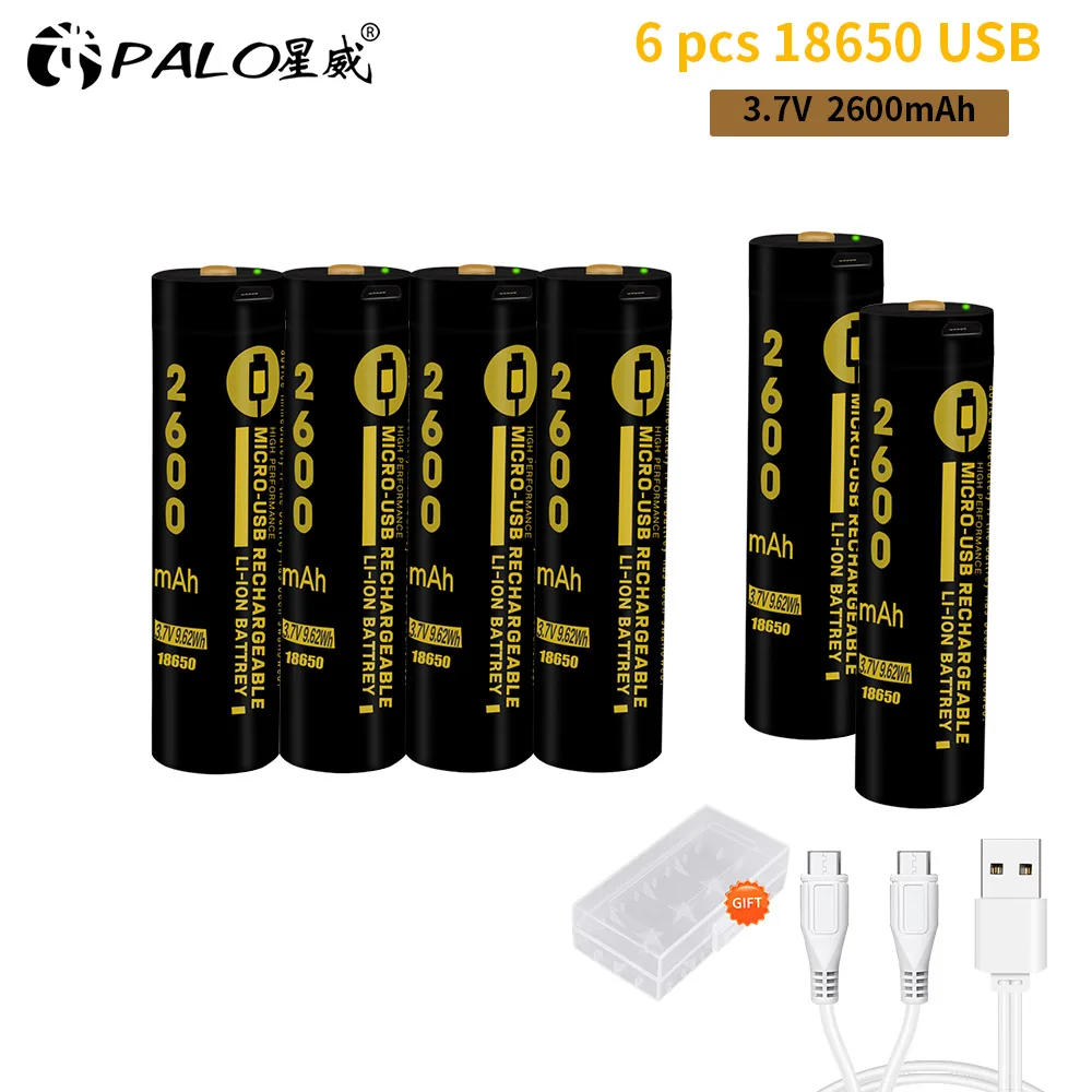 PALO Новые Оригинальные 3,7 V 3200mAh 18650 Батарея питания 18650 литий-ионные аккумуляторы для фонариков