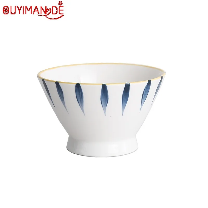 

300 Ml Nordic Ceramic Tableware Bucket Bowl Soup Bowl Bowl Japanese High-level Rice Bowl Home Fight Bowl Rice Bowl Set