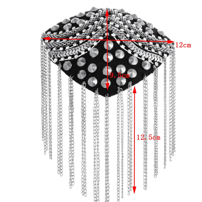 Эполеты ручной работы металлическая брошь на плечо с кисточкой 2 цвета эполеты