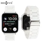 Ремешок керамический из нержавеющей стали для Apple Watch Series 6 SE 5 4 3 2, браслет для iWatch Band 40 мм 44 мм 42 мм 38 мм