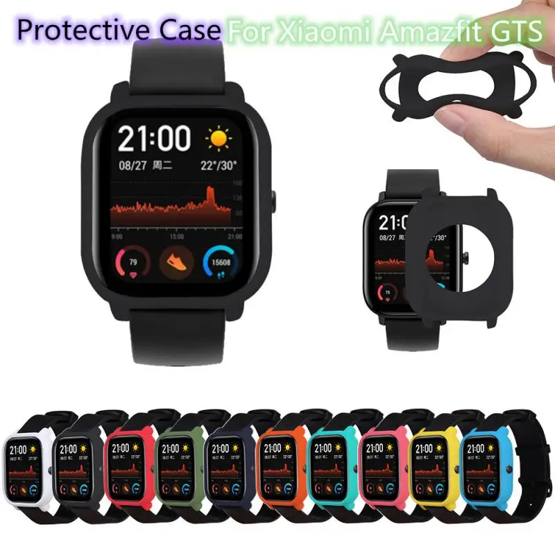 Защитный чехол для часов Xiaomi Huami Amazfit GTS мягкий ТПУ полноразмерный чехол-бампер с