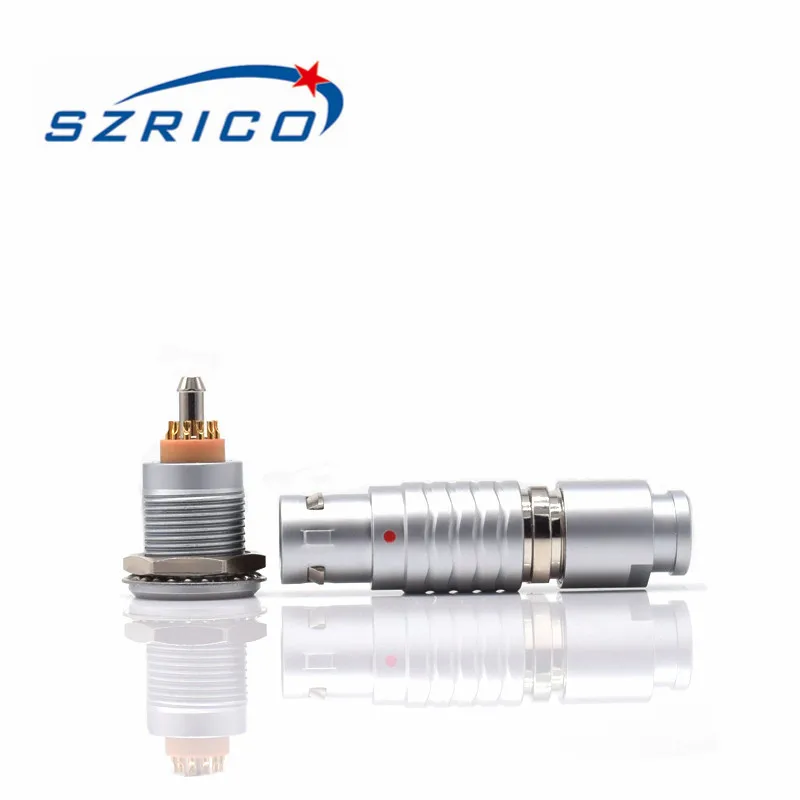 

Push-pull self-latching male connector 2B 6+1 pin cable mount
