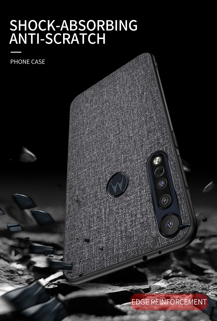 for motorola g8 play case fabric cloth phone cover moto e6 g8 plus g7 p40 one power vision action zoom macro p30 play note cases free global shipping