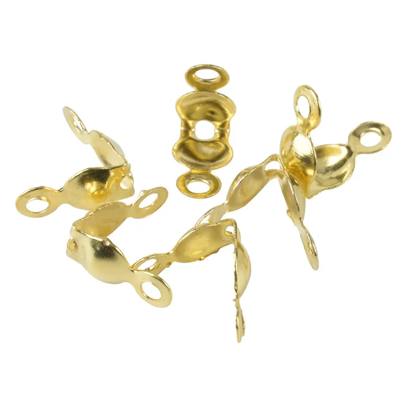 

200 Pcs/Lot Gun Black Gold Color Ball Clasps for Necklace DIY Connectors End Beads for Jewelry Making Supplies