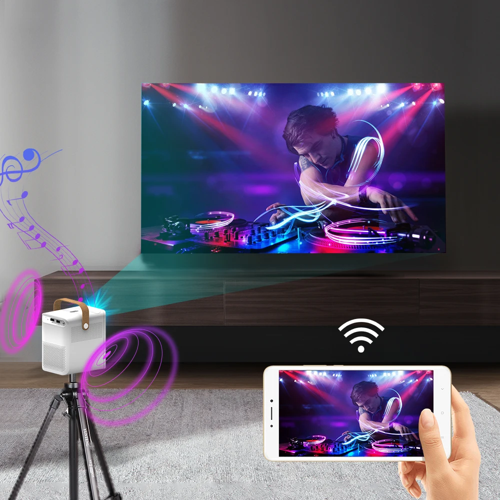 CRENOVA Мини проектор ET30S 1080P Full HD Android Wifi 3D портативный домашний кинотеатр поддержка