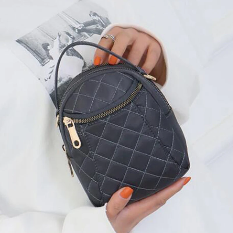 

Women Simple Solid Color Polyester Shoulder Bags Messenger Hasp Phone Bag With Button Bolso Bandolera Mujer