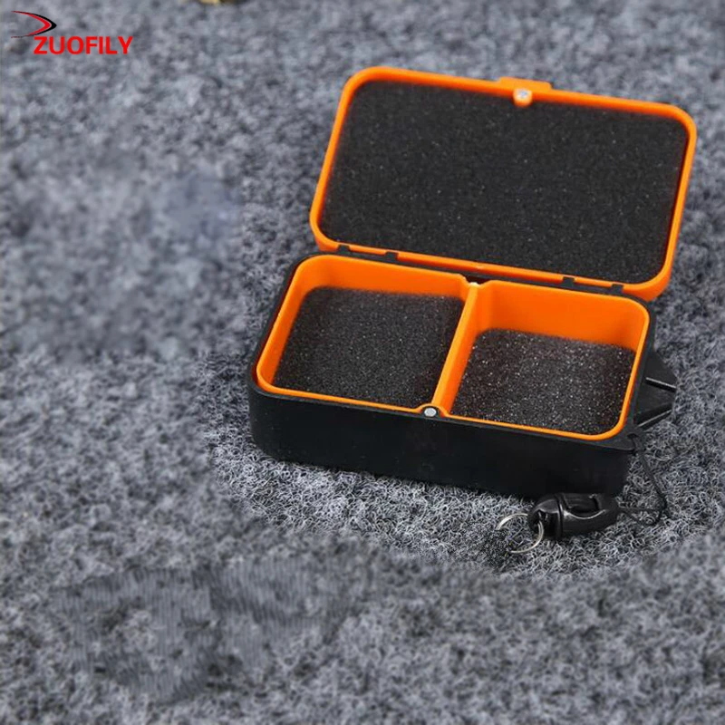 Многофункциональный 2 отделения рыболовный ящик 10*6*3 см Пластик червь земляной