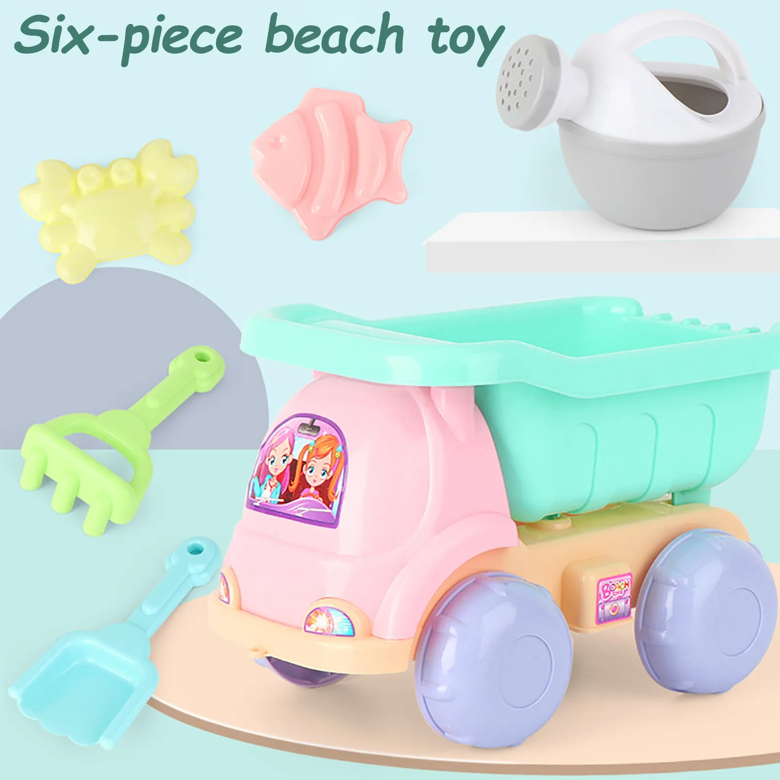 

Summer Beach Buggy Children Play In The Sand With Sand Dredging Tools And Water Sandbox Set Kit Summer Toys for Beach Play Sand