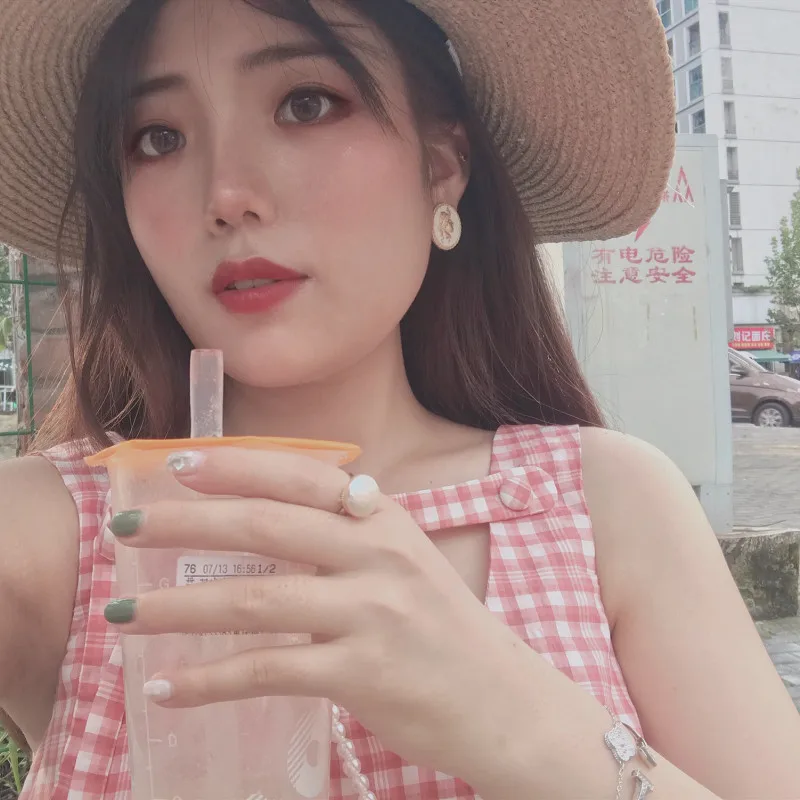 Новинка корейский Ретро стиль Круглый абстрактный портрет женская бижутерия