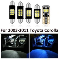 8 pcs car white interior led light bulb package kit for toyota corolla 2003 2011 map dome license lamp car light accessories