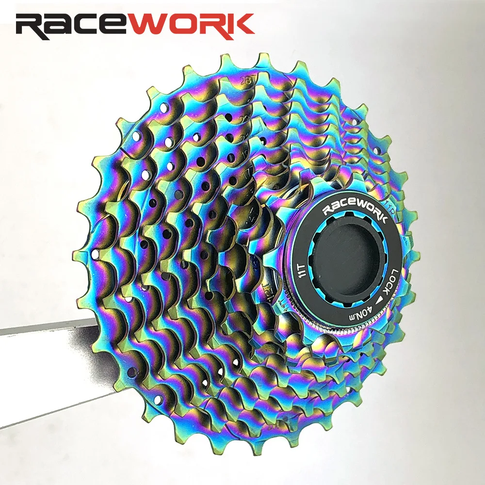 RACEWORK 11 скоростной Сверхлегкий цветной свободный колес 28T 32T кассета маховика для