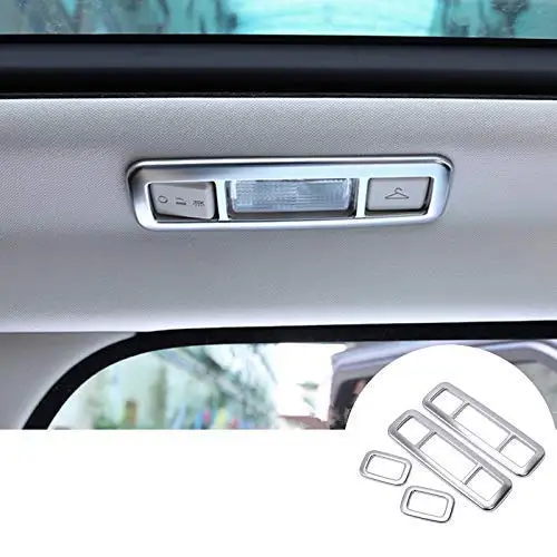 ABS Матовый Хром Интерьер крыши автомобиля Чтение свет рамка Крышка Накладка для