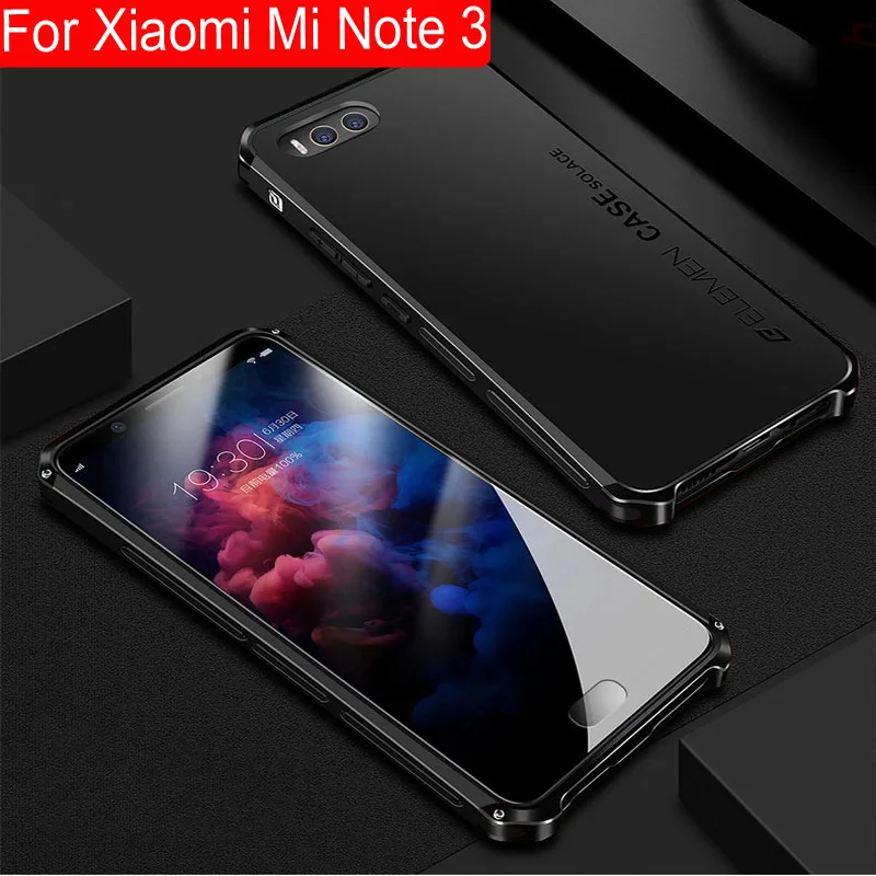 Чехол для телефона с металлической рамой Xiaomi Mi Note 3 тонкий жесткий алюминиевый