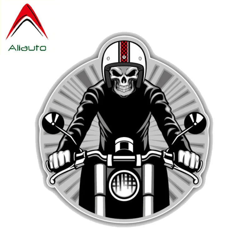 

Aliauto индивидуальная наклейка для автомобиля, модное украшение, злой Байкер, высокое качество, водонепроницаемые антиуф аксессуары, ПВХ накл...