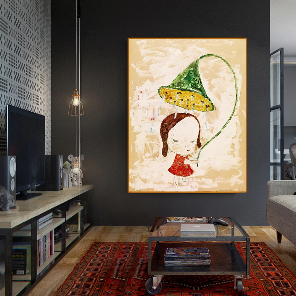 Citon Canvas Yoshitomo Nara 《 It's Rain.1995 Art художественная живопись маслом художественное