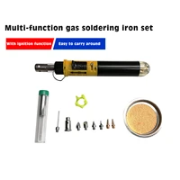 gas soldering iron set multifunctional adjustable mini pen shaped gas car repair welding tool with hot air gun flamethrower