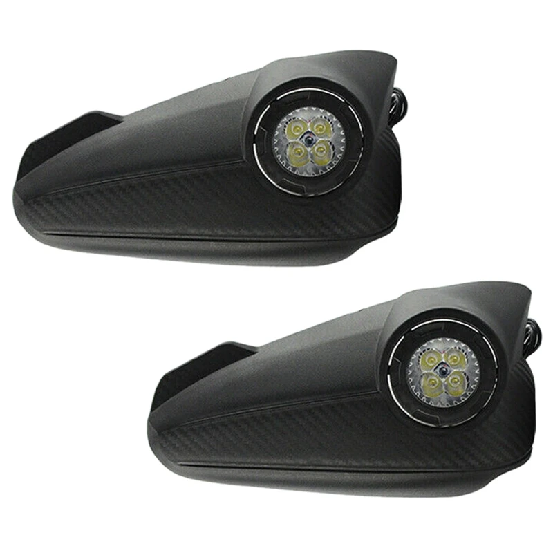 

Motorcycle Hand Guard Rainproof Board with LED Light Windproof Windshield Kit