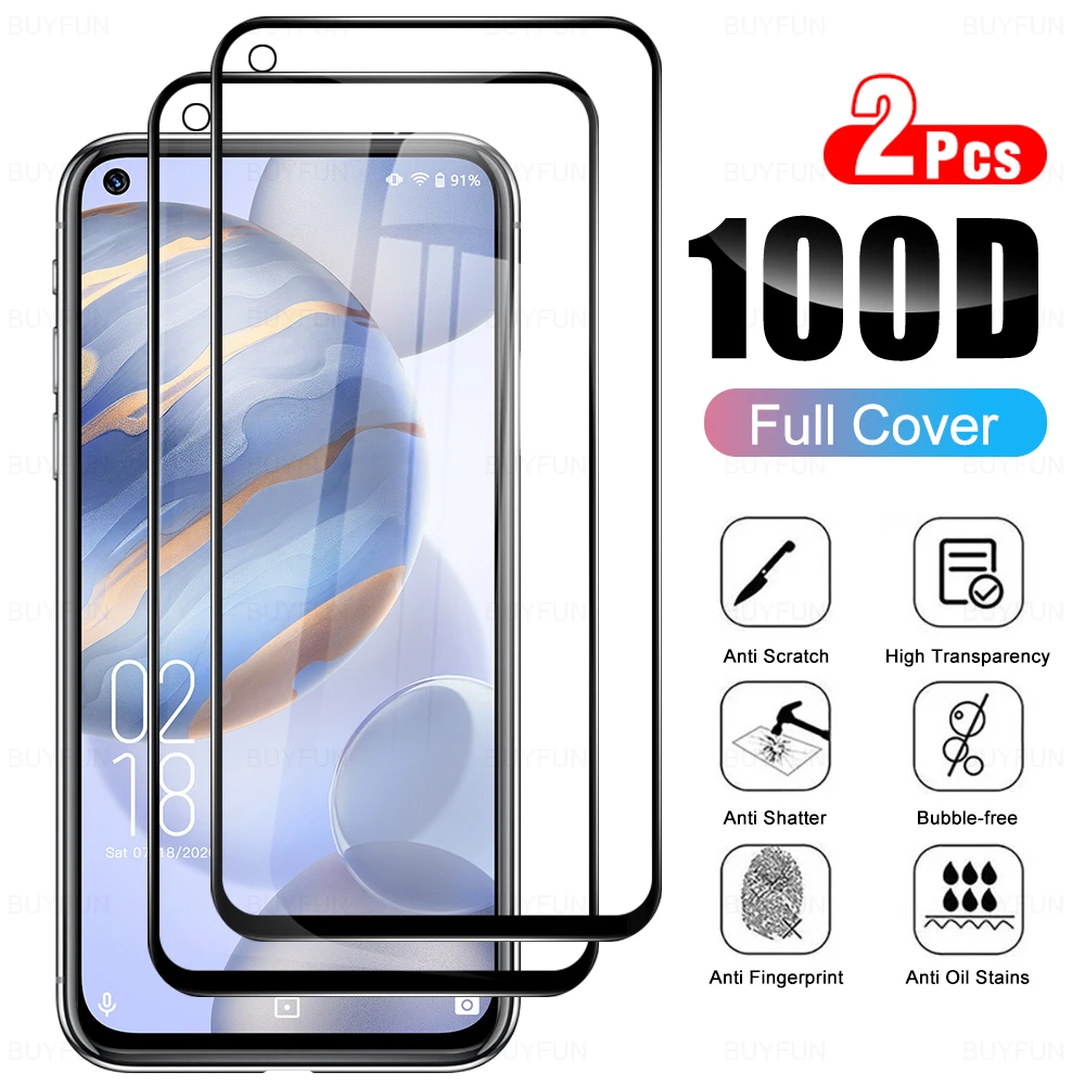 

2 шт., защитное закаленное стекло для Oukitel C21, стекло, полная защита экрана для Oukitel C21, защитная пленка 6,4 дюйма
