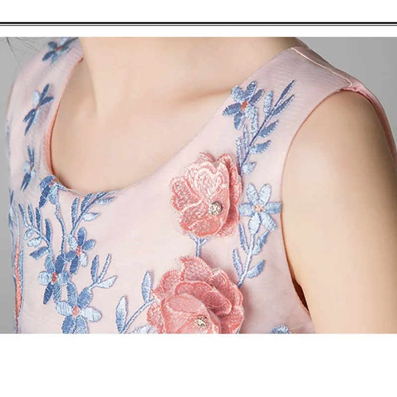 Свадебное платье принцессы с цветочным узором для маленьких девочек вечерние