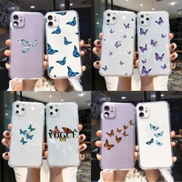 colorful butterfly phone case for iphone x xs max 6 6s 7 7plus 8 8plus 5 5s se 2020 xr 11 11pro max clear funda cover